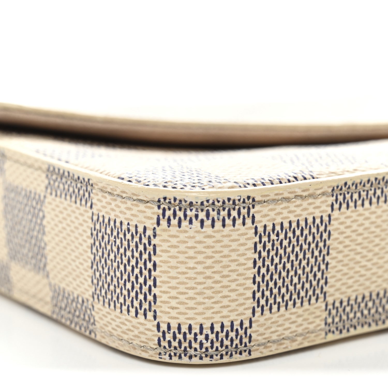Louis Vuitton Damier Azur Pochette Felicie Chain Wallet Rose Ballerine