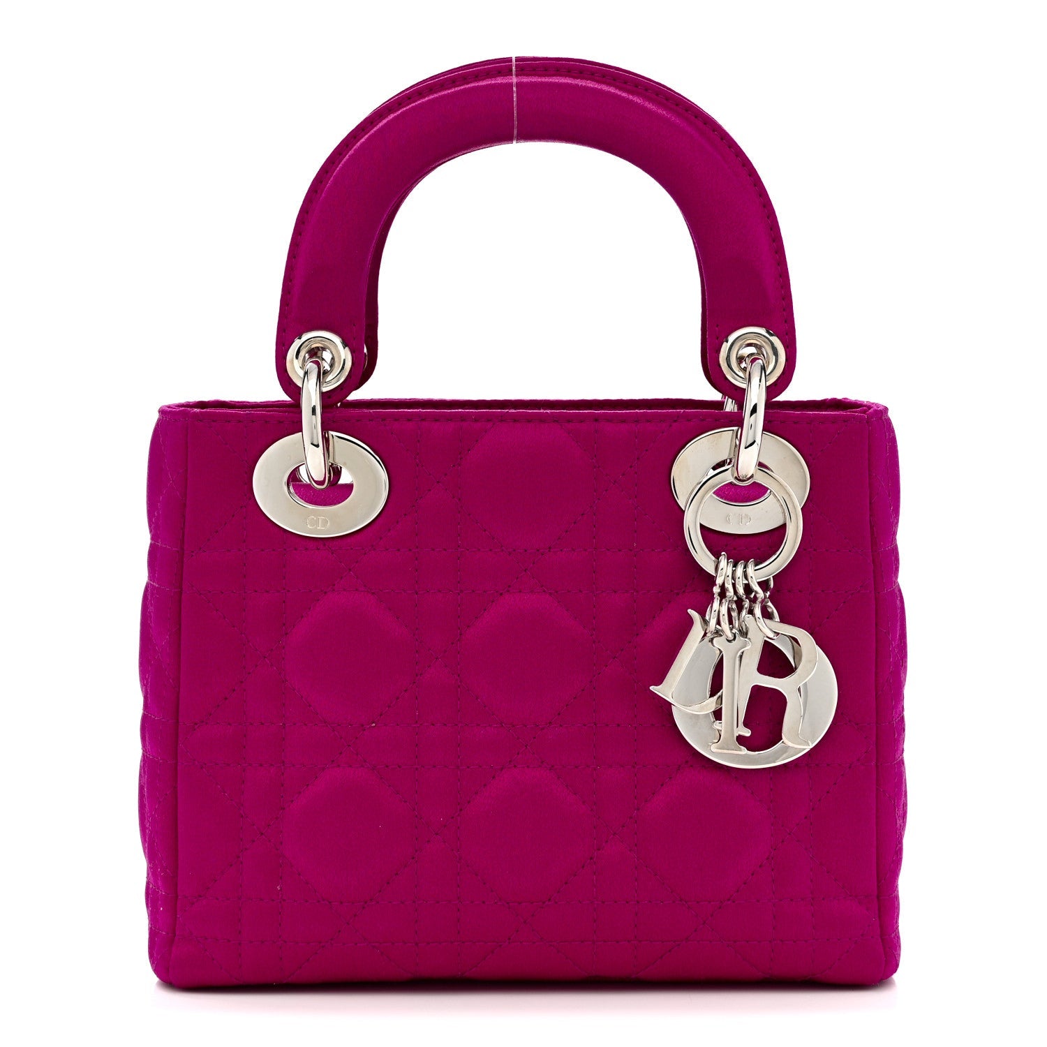 Christian Dior Satin Cannage Mini Lady Dior Pink