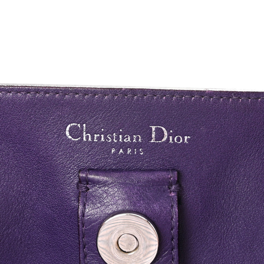 Christian Dior Suede Large Diorissimo Tote Purple