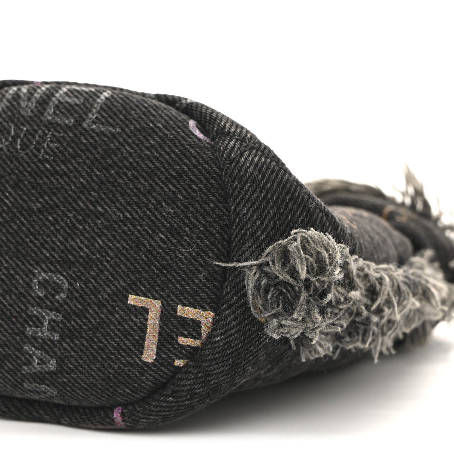 Chanel Denim Quilted Mood Mini Bucket With Chain Black Multicolor