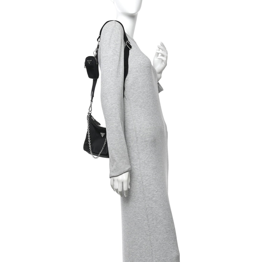 Prada Nylon Re-Edition 2005 Shoulder Bag Black