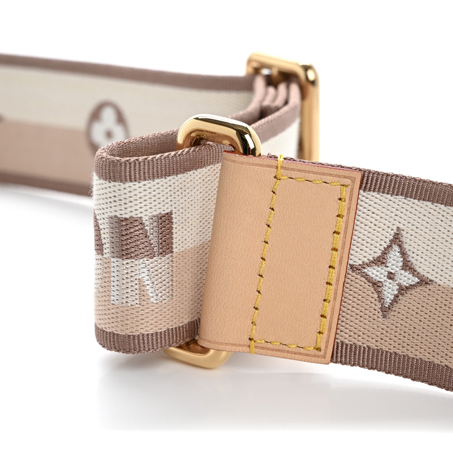 Louis Vuitton Jacquard Speedy Bandouliere 20 Shoulder Strap Beige