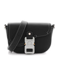 Christian Dior Grained Calfskin Saddle Messenger Bag With Strap Black