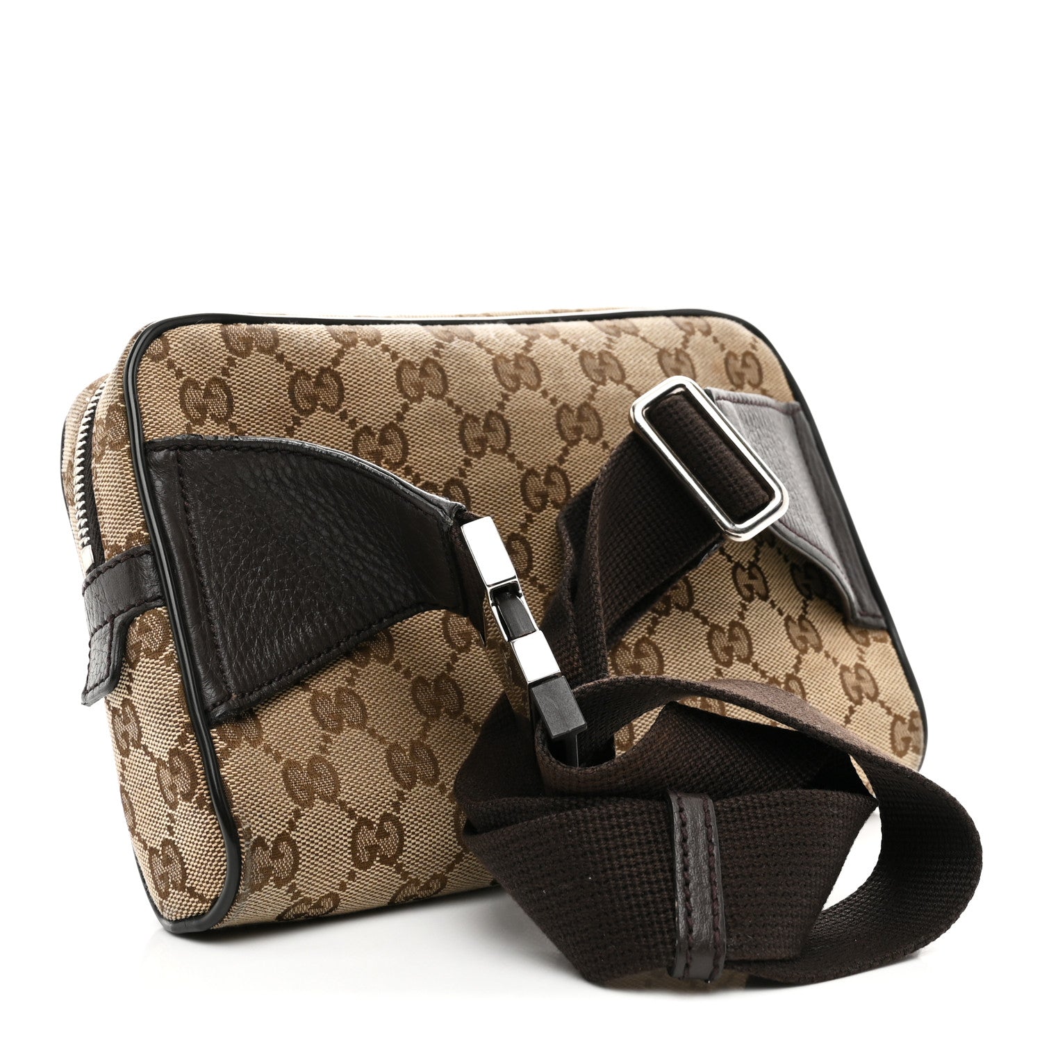 Gucci Monogram Belt Bag Dark Brown