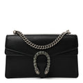 Gucci Pebbled Calfskin Small Dionysus Shoulder Bag Black