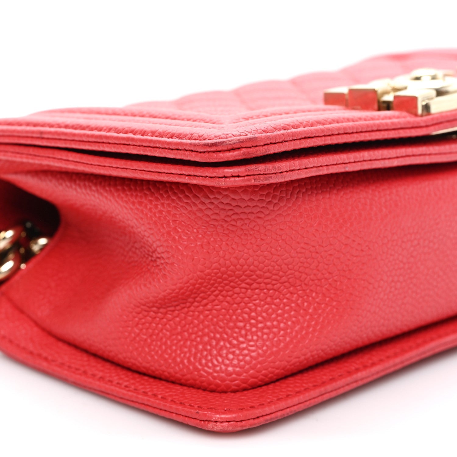 Chanel Caviar Quilted Small Boy Flap Red