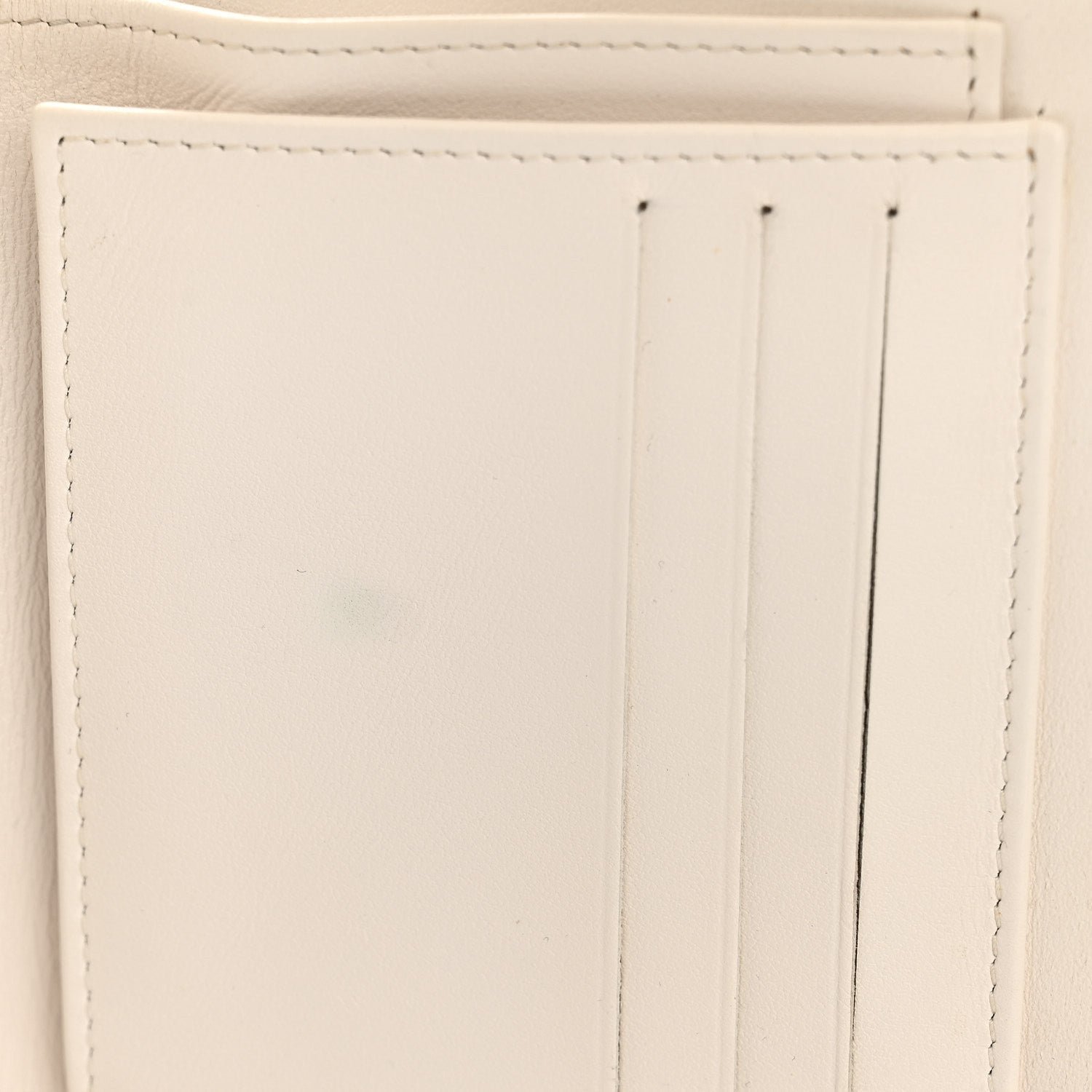 Caviar Quilted Compact Flap Wallet White