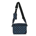 Louis Vuitton Calfskin Monogram Shadow Trio Messenger Navy River Blue
