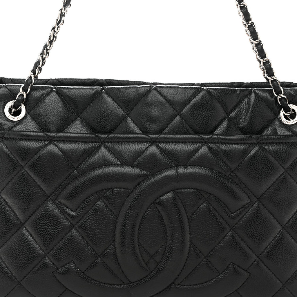 Chanel Caviar Quilted CC Timeless Soft Tote Black