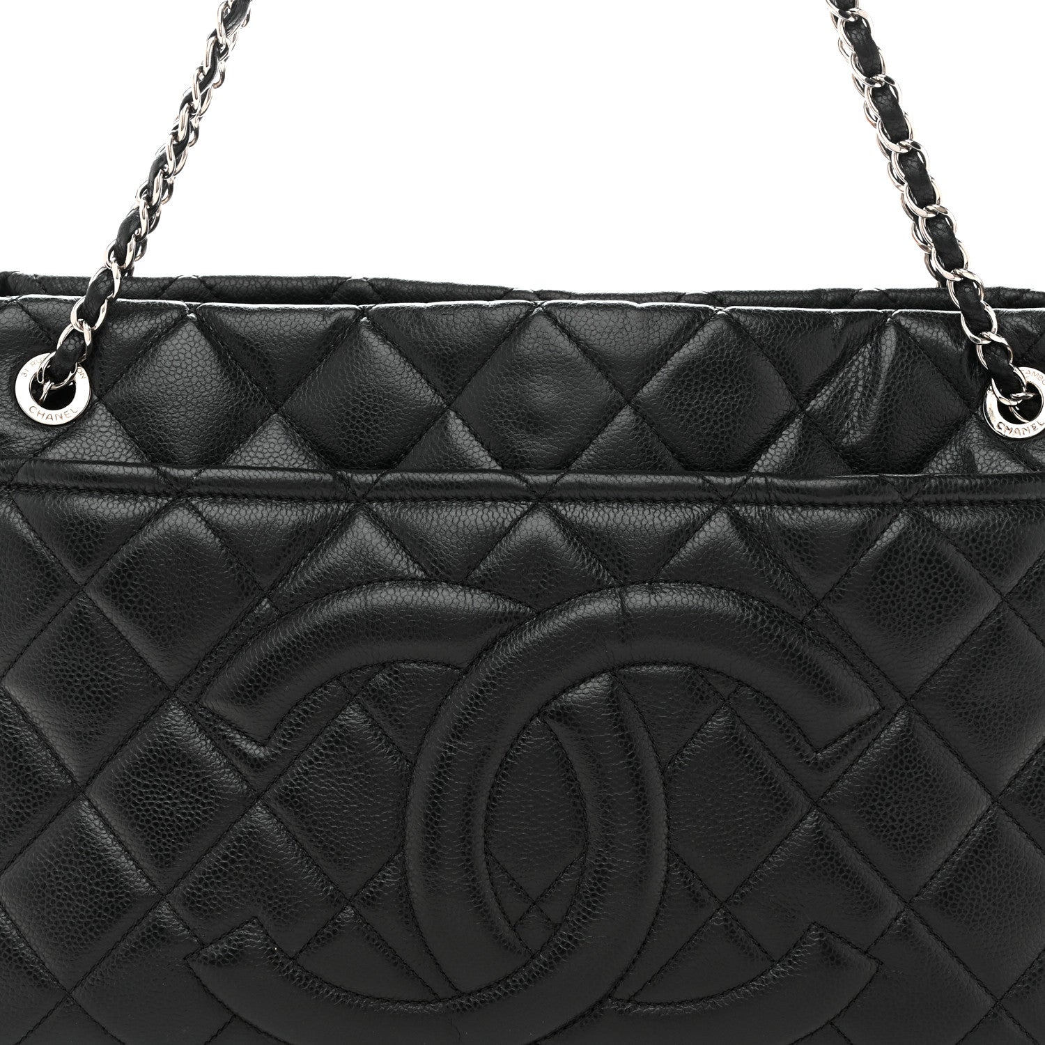Chanel Caviar Quilted CC Timeless Soft Tote Black