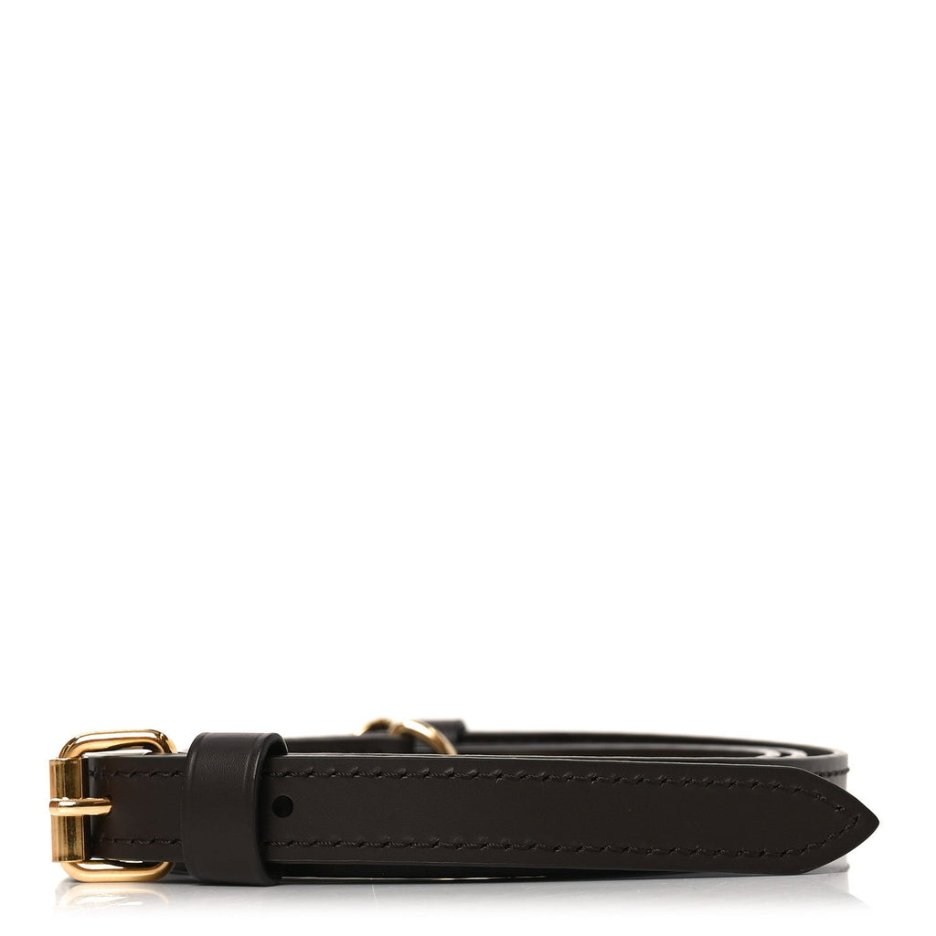 Louis Vuitton Calfskin 16mm Adjustable Shoulder Strap Brown