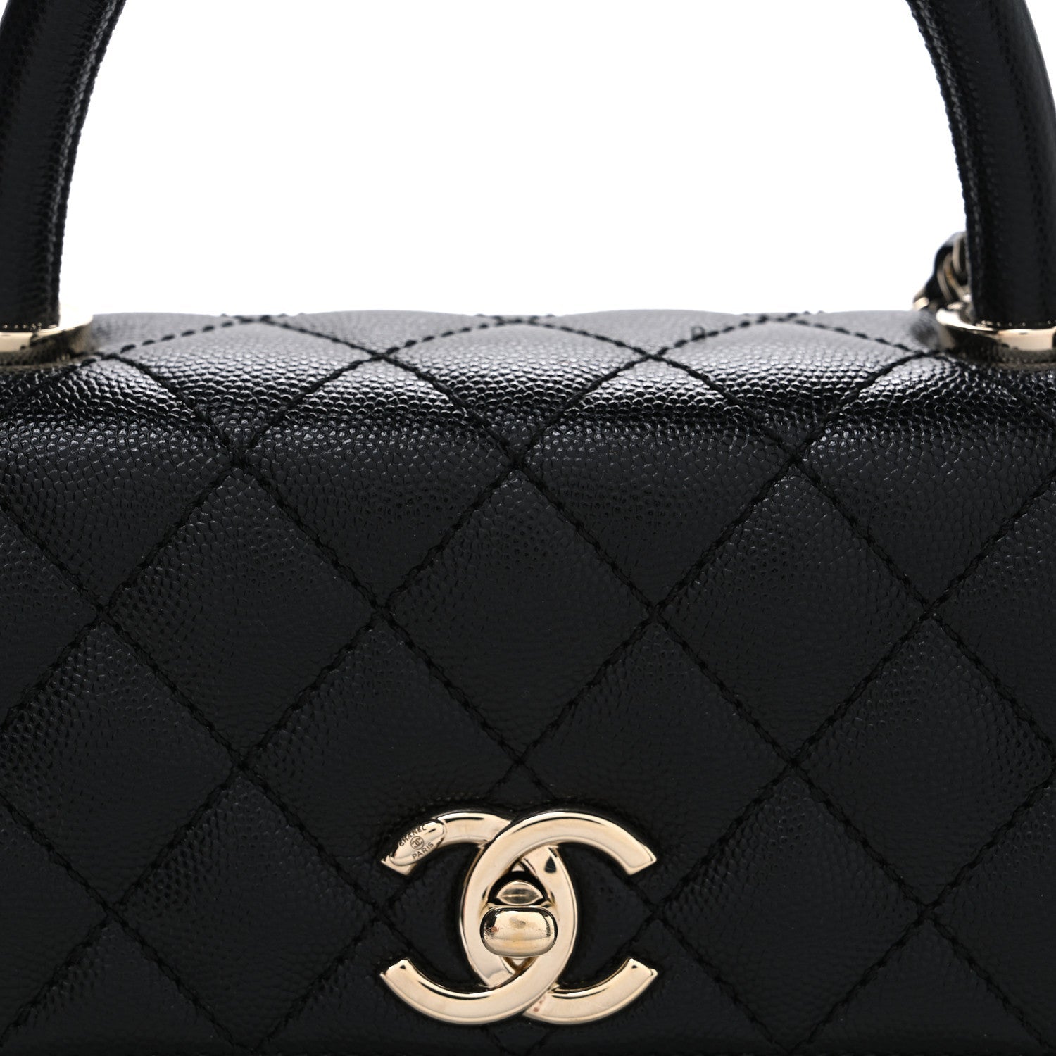 Chanel Caviar Quilted Maxi East West Coco Handle Flap Black