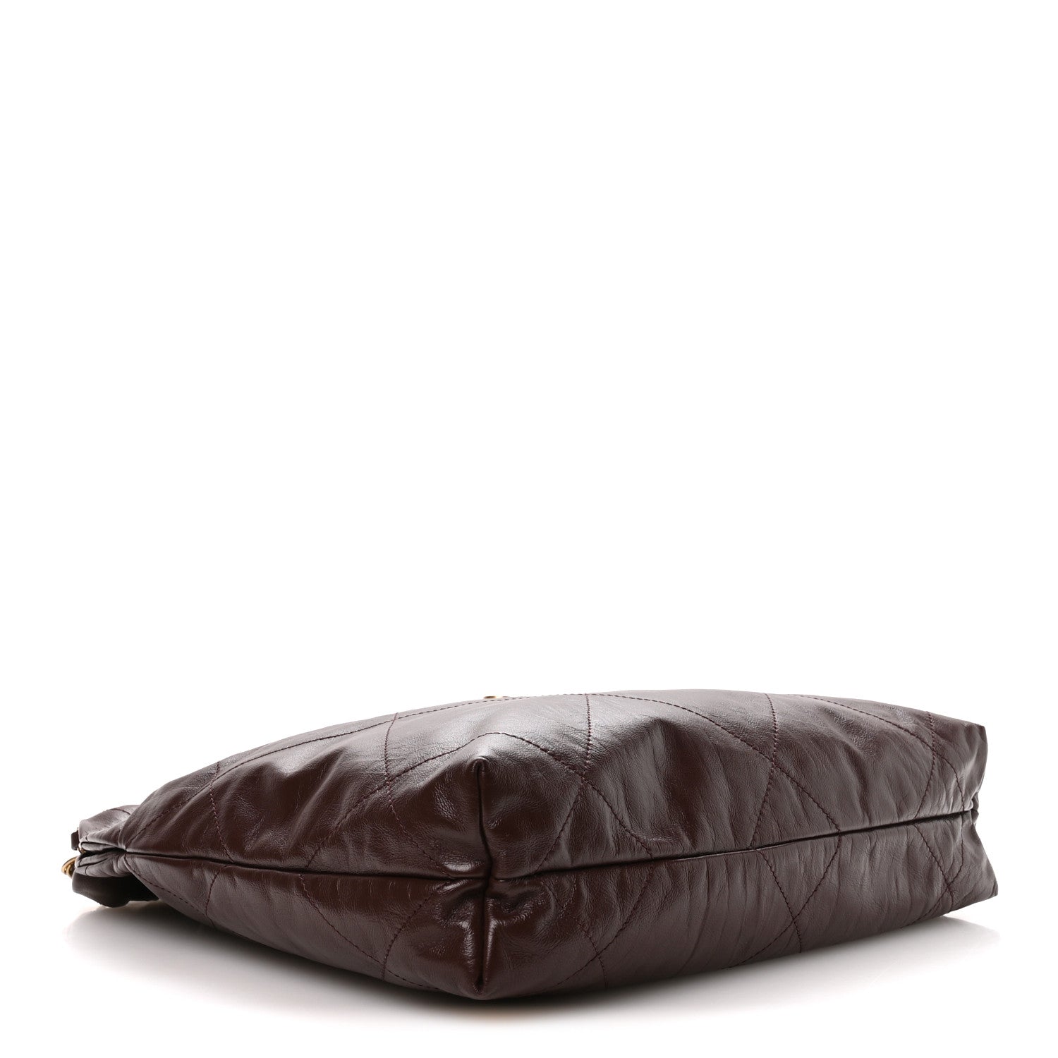 Chanel Shiny Calfskin Quilted Small Chanel 22 Dark Brown