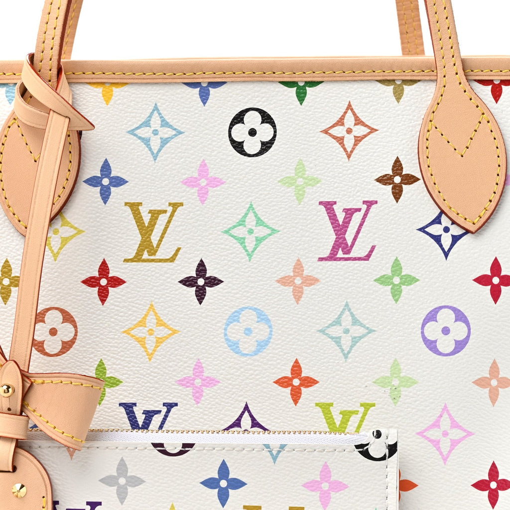 Louis Vuitton LV X TM Monogram Multicolor Neverfull MM White