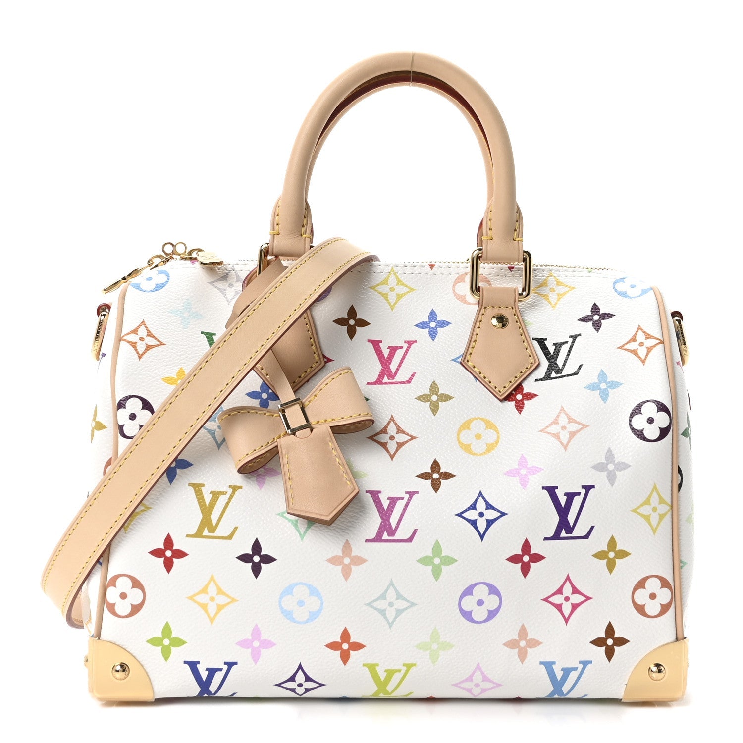 Louis Vuitton LV X TM Monogram Multicolor Speedy Bandouliere 25 White