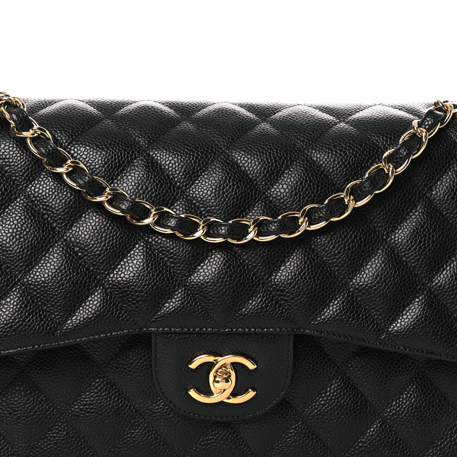 Chanel Caviar Quilted Jumbo Double Flap Black