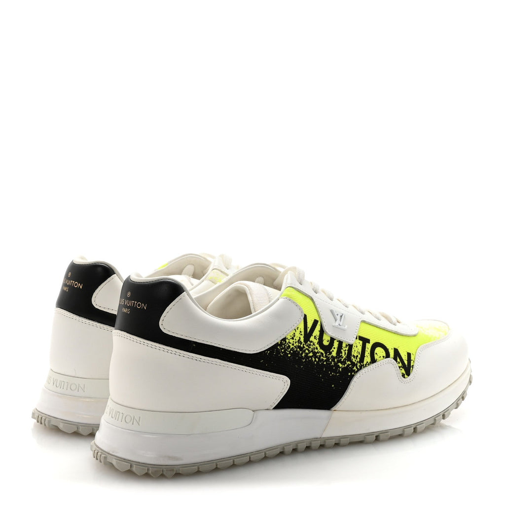 Louis Vuitton Calfskin Mens Run Away Sneakers  8 White Yellow Gradient