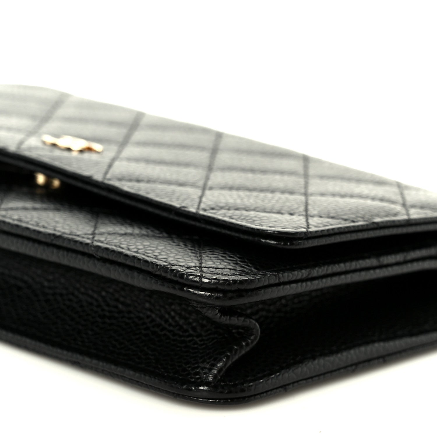 Chanel Caviar Quilted Wallet on Chain WOC Black