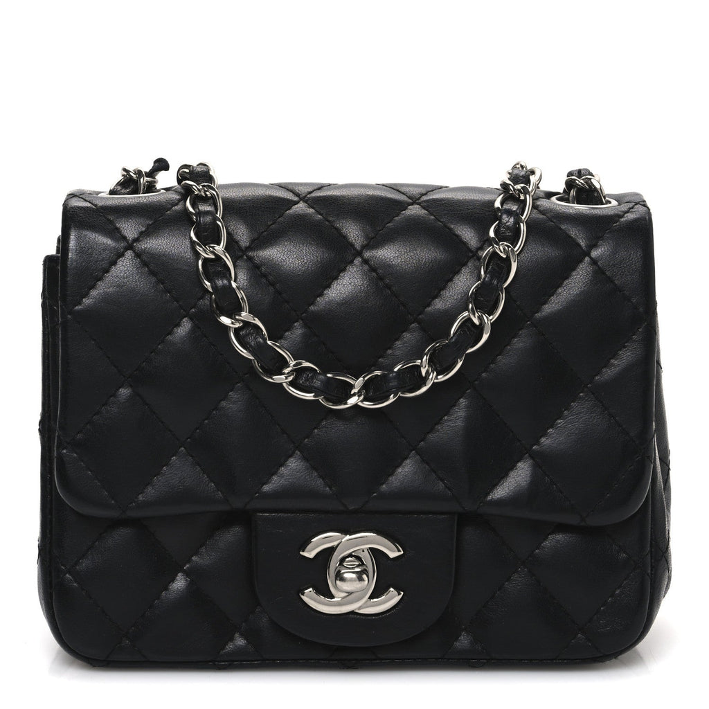 Chanel Lambskin Quilted Mini Square Flap Black