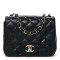 Chanel Lambskin Quilted Mini Square Flap Black