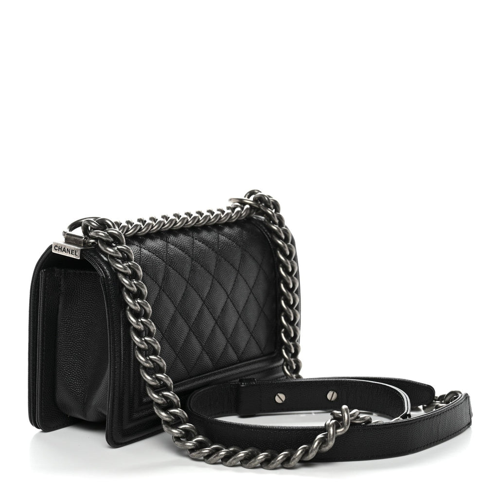 Chanel Caviar Quilted Small Boy Flap Black