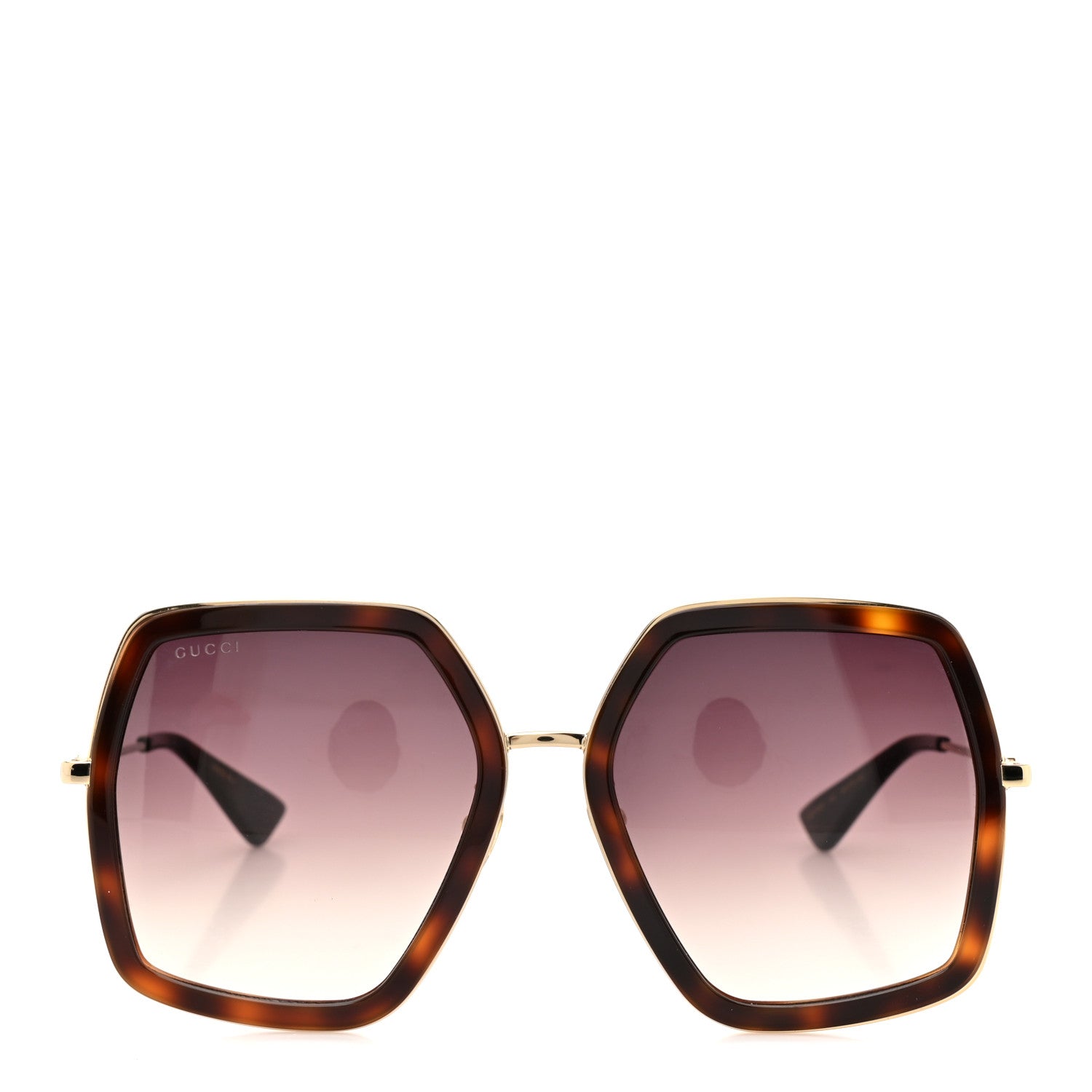Gucci Acetate Oversize Square Frame GG0106S Sunglasses Tortoise