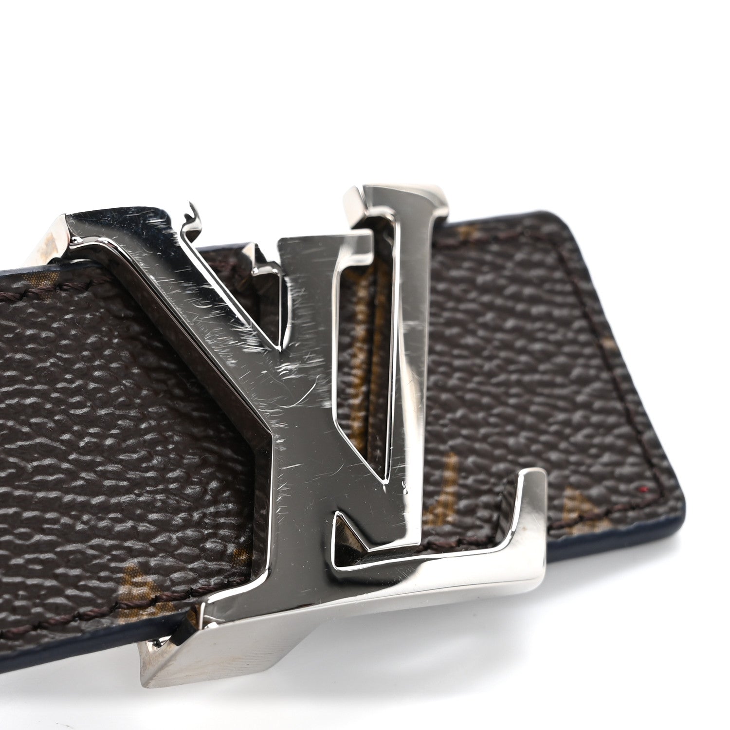 Louis Vuitton Calfskin Monogram 30mm LV Initiales Reversible Belt 90 36 Blue
