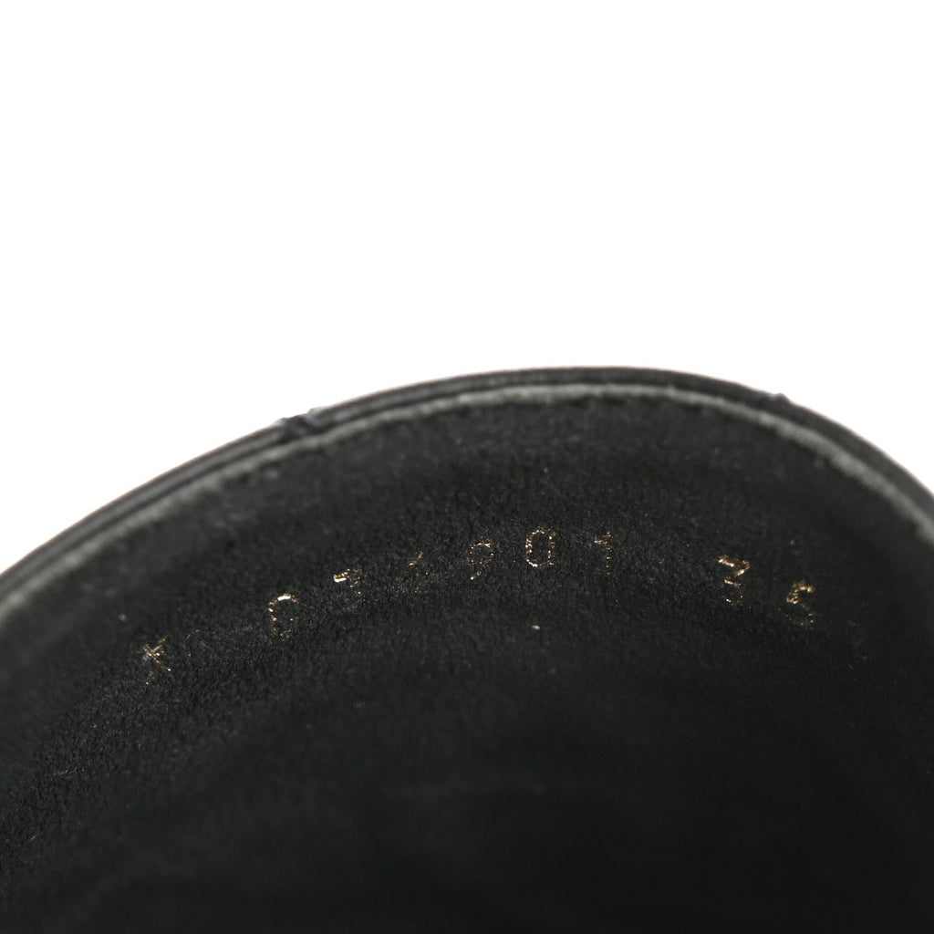 Lambskin Quilted CC Mules Sandals 35 Black
