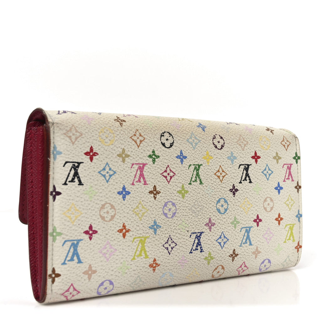 Louis Vuitton Monogram Multicolor Sarah Wallet White Eglantine