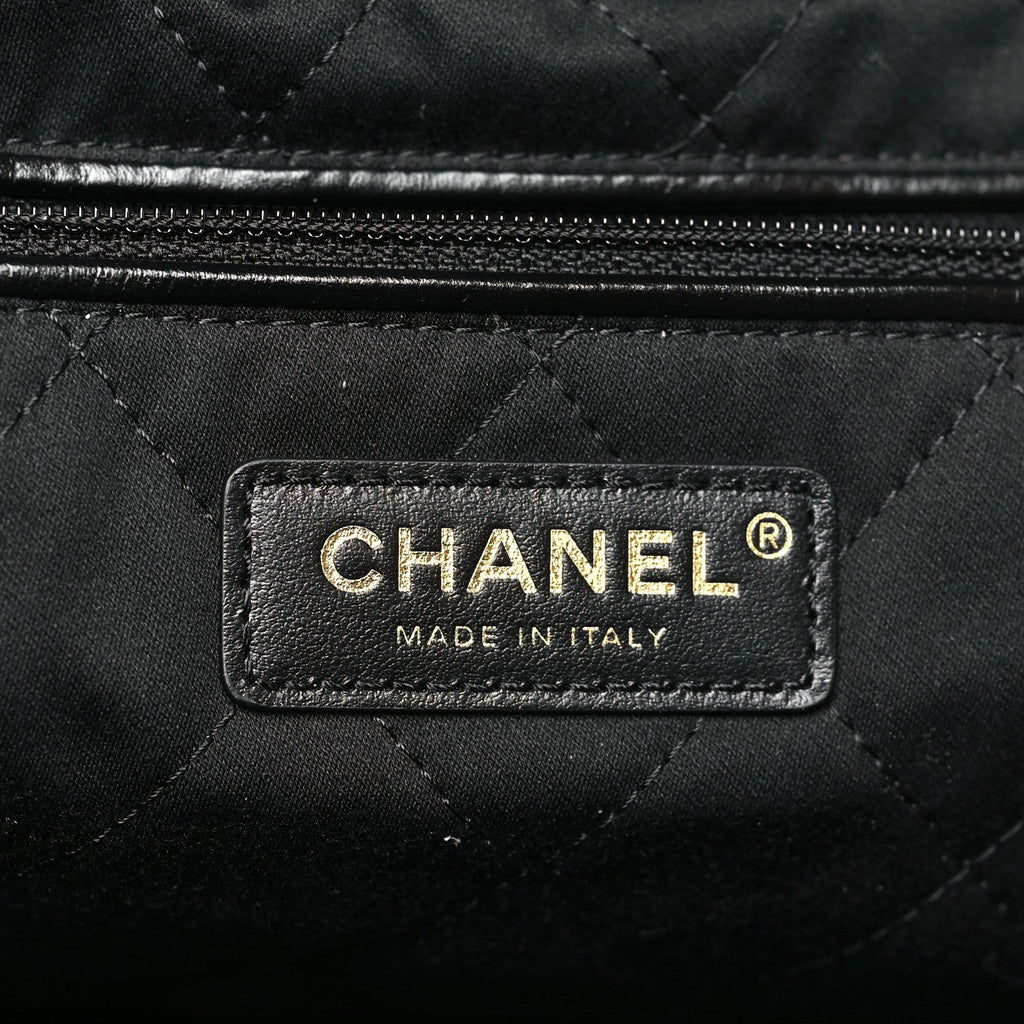 Chanel Shiny Calfskin Quilted Chanel 22 Black