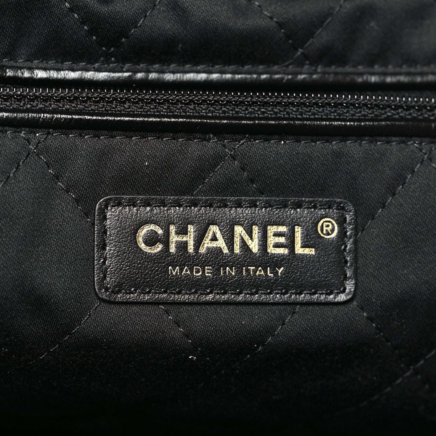 Chanel Shiny Calfskin Quilted Chanel 22 Black