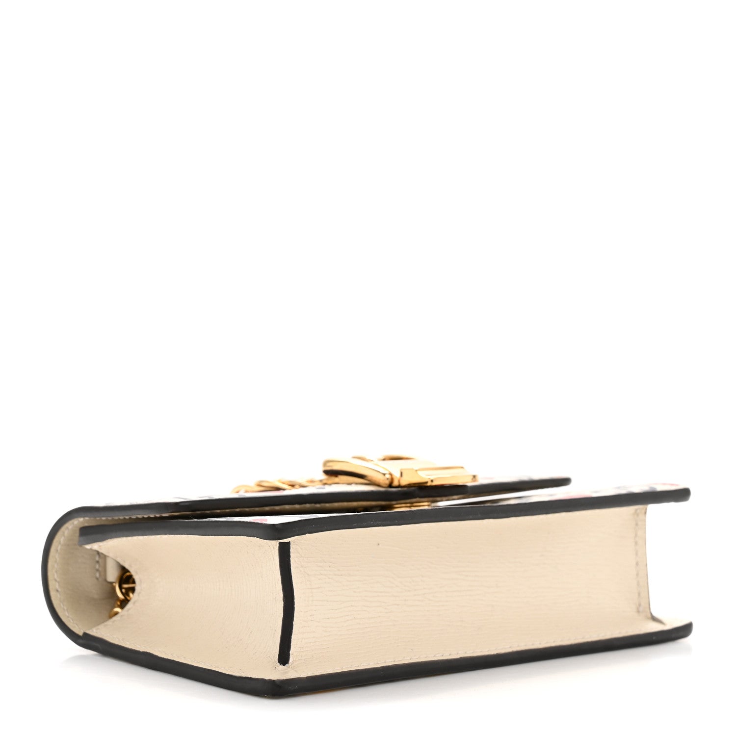 Gucci Textured Calfskin Valentine's Day Super Mini Sylvie Chain Shoulder Bag Ivory