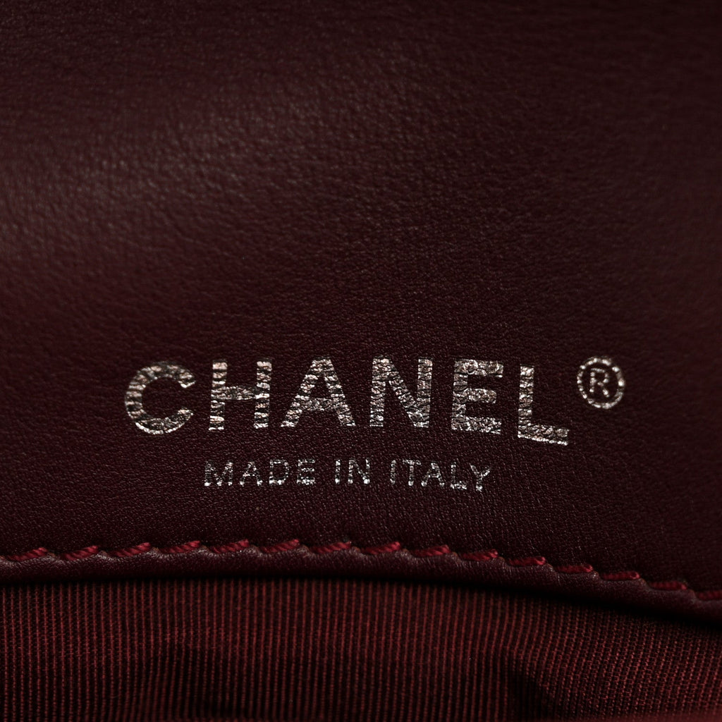 Chanel Patent Small Boy Reverso Flap Burgundy
