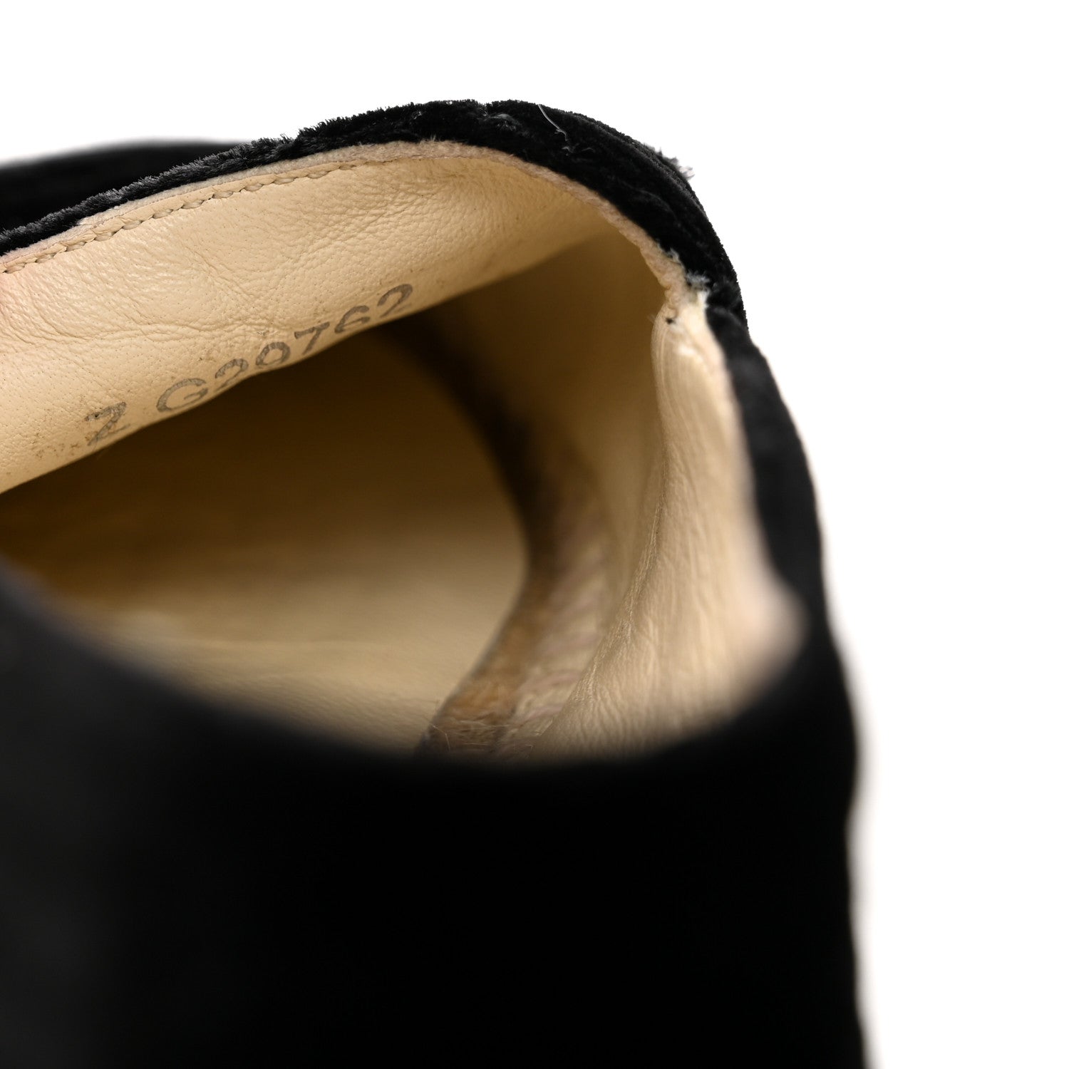 Chanel Velvet Grosgrain Quilted CC Espadrilles 35 Black
