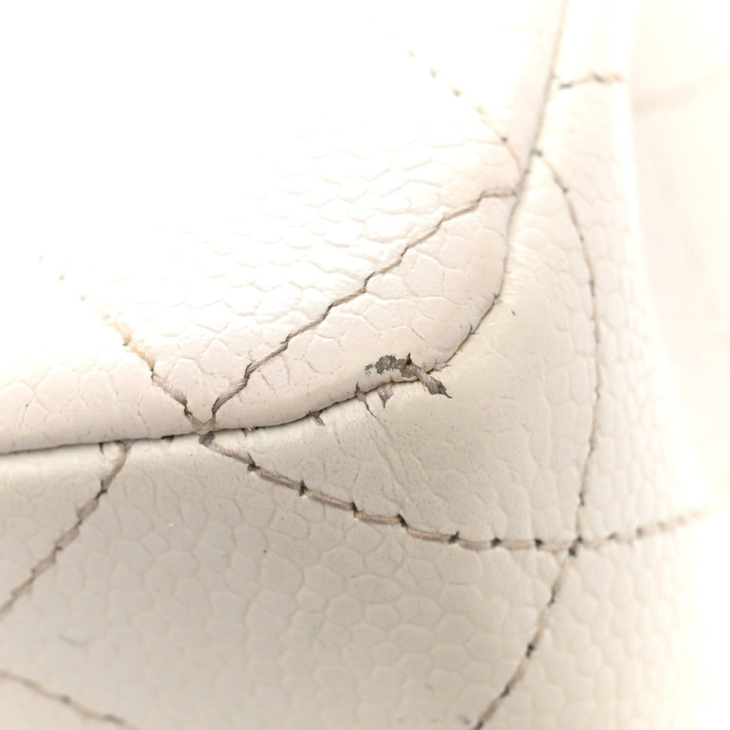 Chanel Caviar Quilted Medium Double Flap White