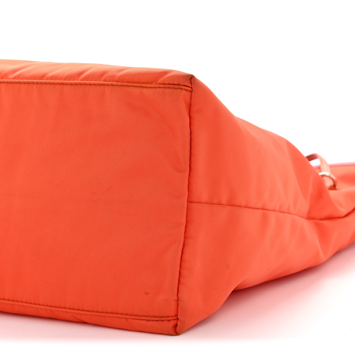 Prada Tessuto Nylon Saffiano Tote Papaya Ibisco