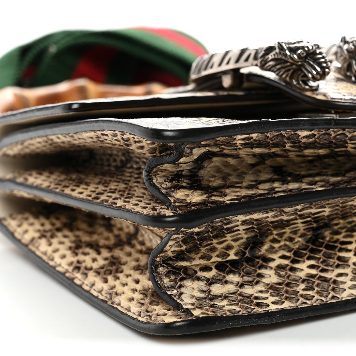 Gucci Snakeskin Bamboo Web Mini Dionysus Top Handle Bag