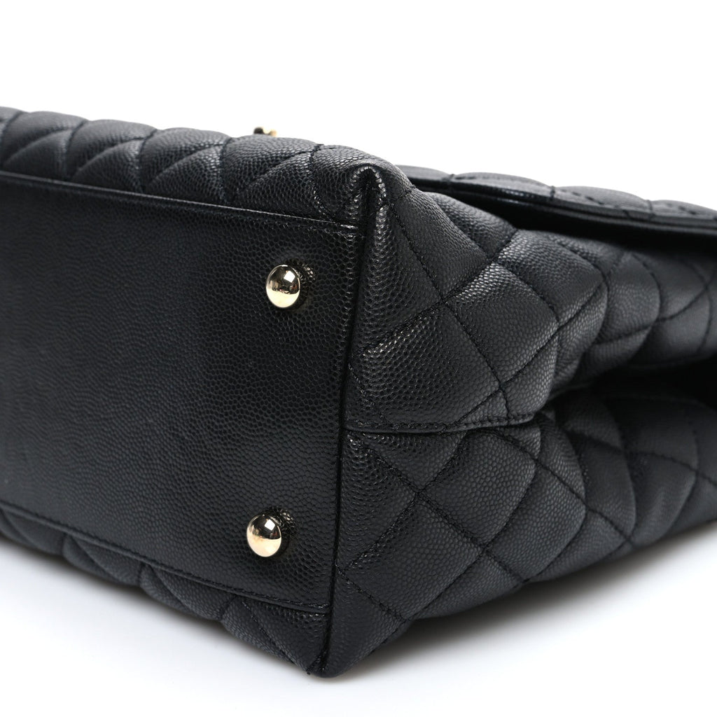 Chanel Caviar Quilted Small Coco Handle Flap Black