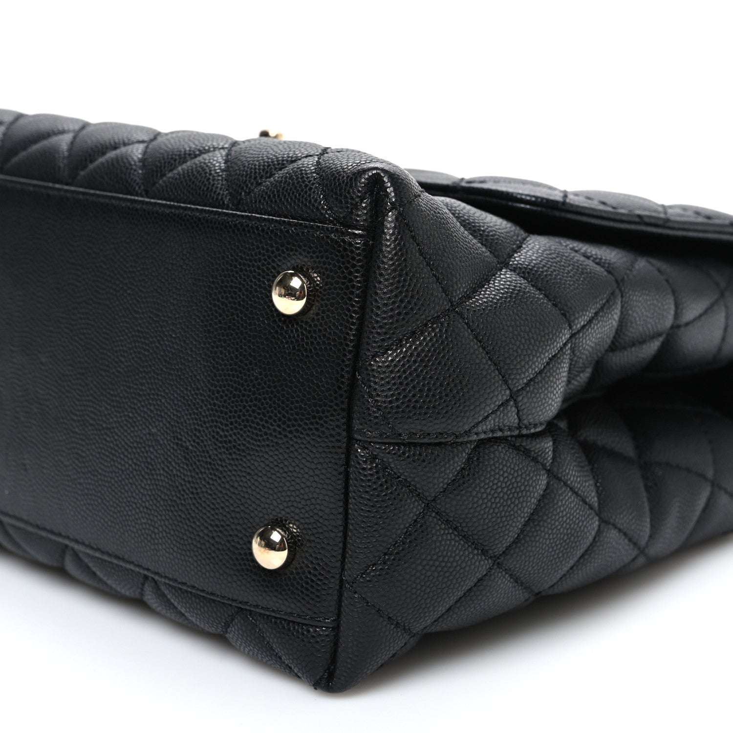 Chanel Caviar Quilted Small Coco Handle Flap Black