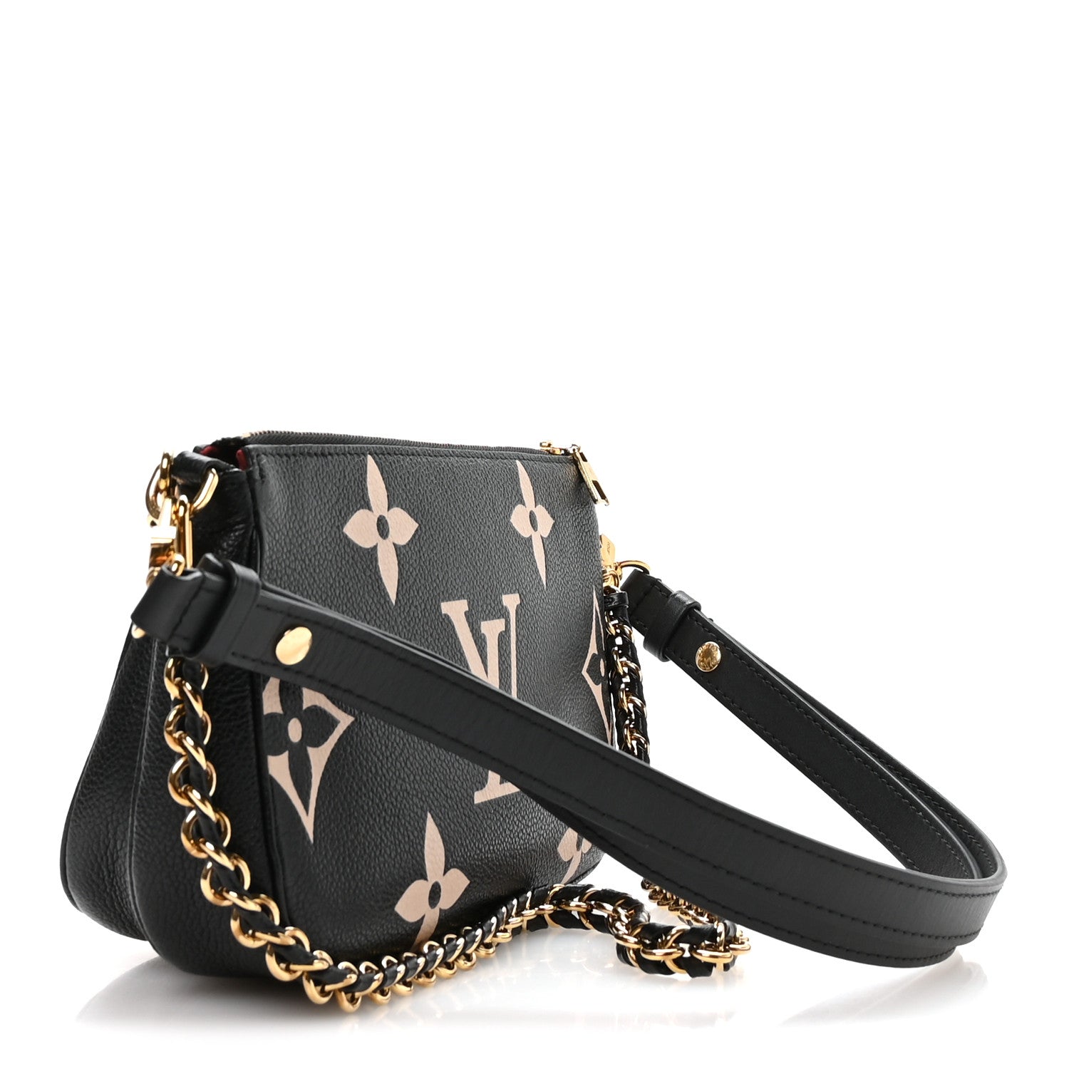 Louis Vuitton Empreinte Monogram Giant Multi Pochette Accessories Black Beige