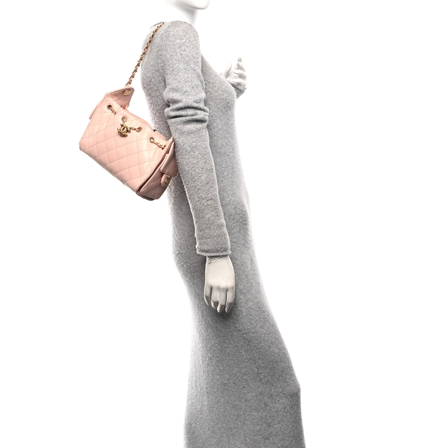 Chanel Caviar Quilted Mini Chanel 25 Handbag Light Pink