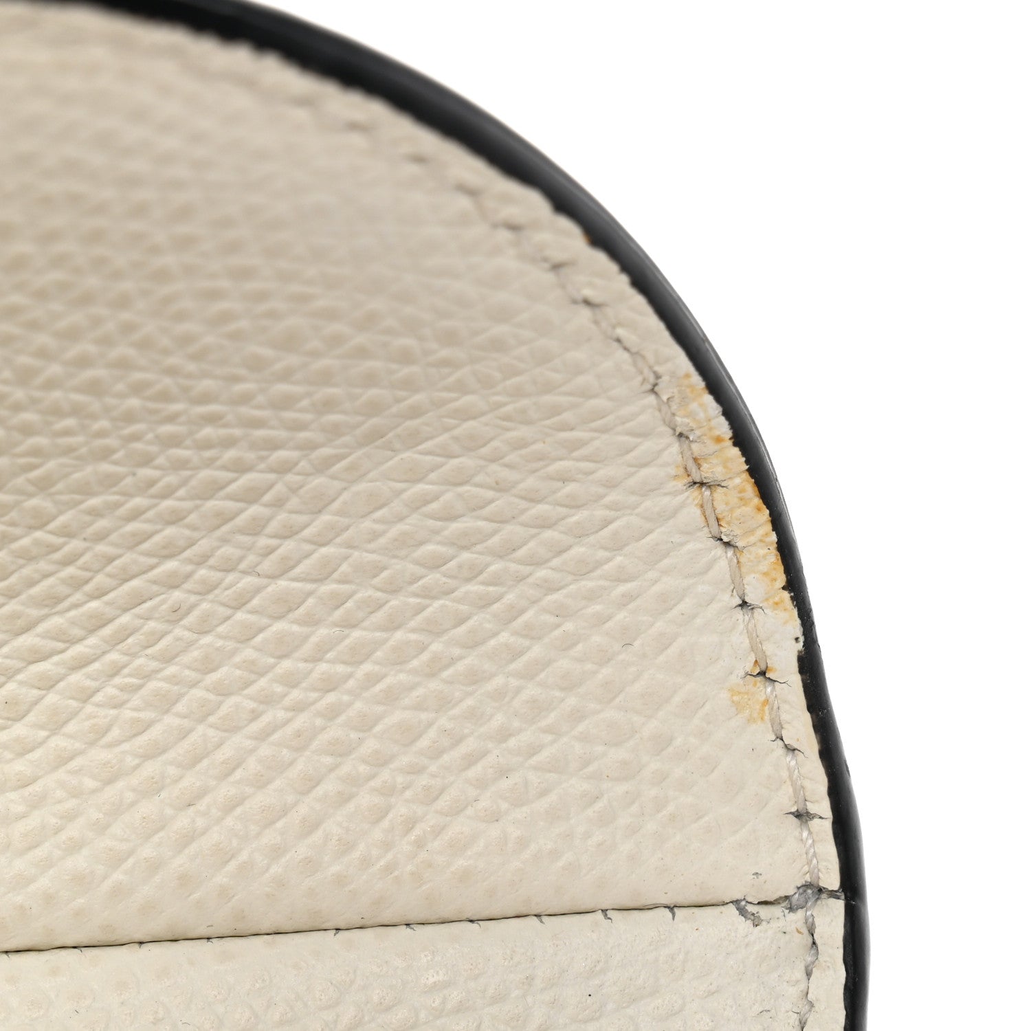 Christian Dior Grained Calfskin Mini Saddle Bag White