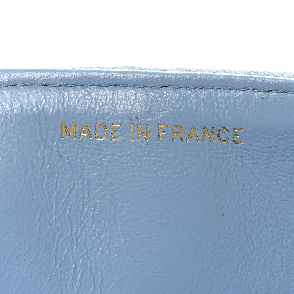Chanel Suede Small Messenger Flap Light Blue
