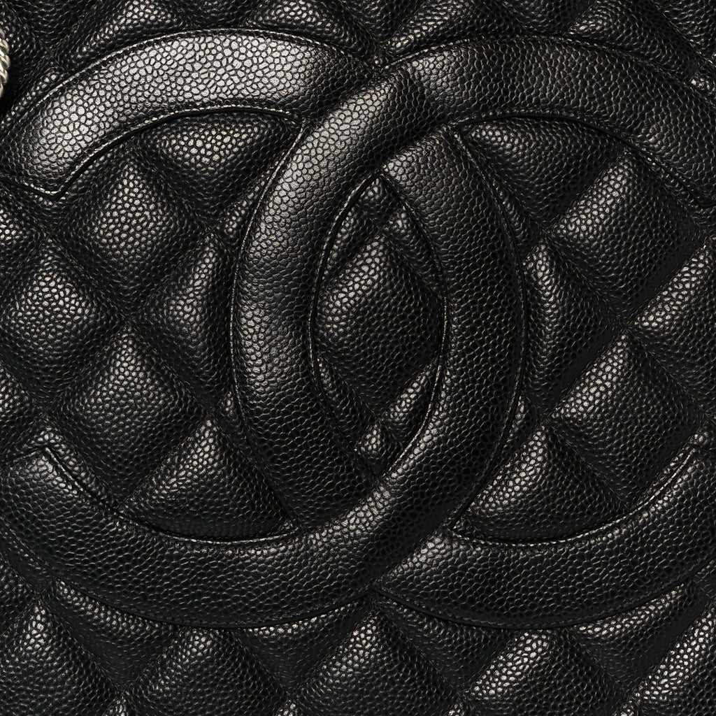 Chanel Caviar Quilted Medallion Tote Black