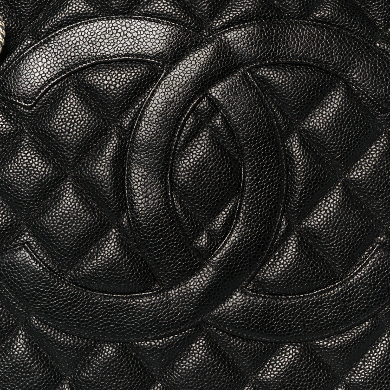 Chanel Caviar Quilted Medallion Tote Black