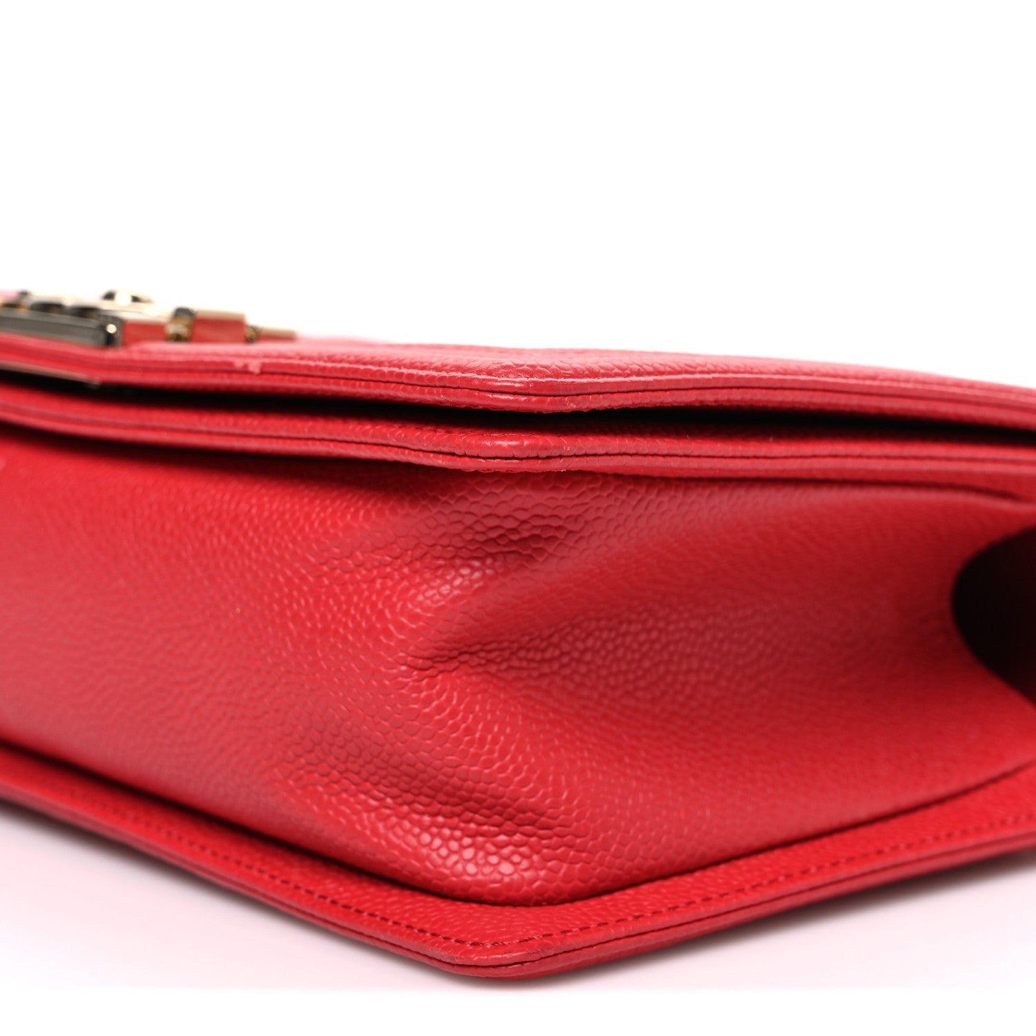 Chanel Caviar Quilted Medium Boy Flap Red