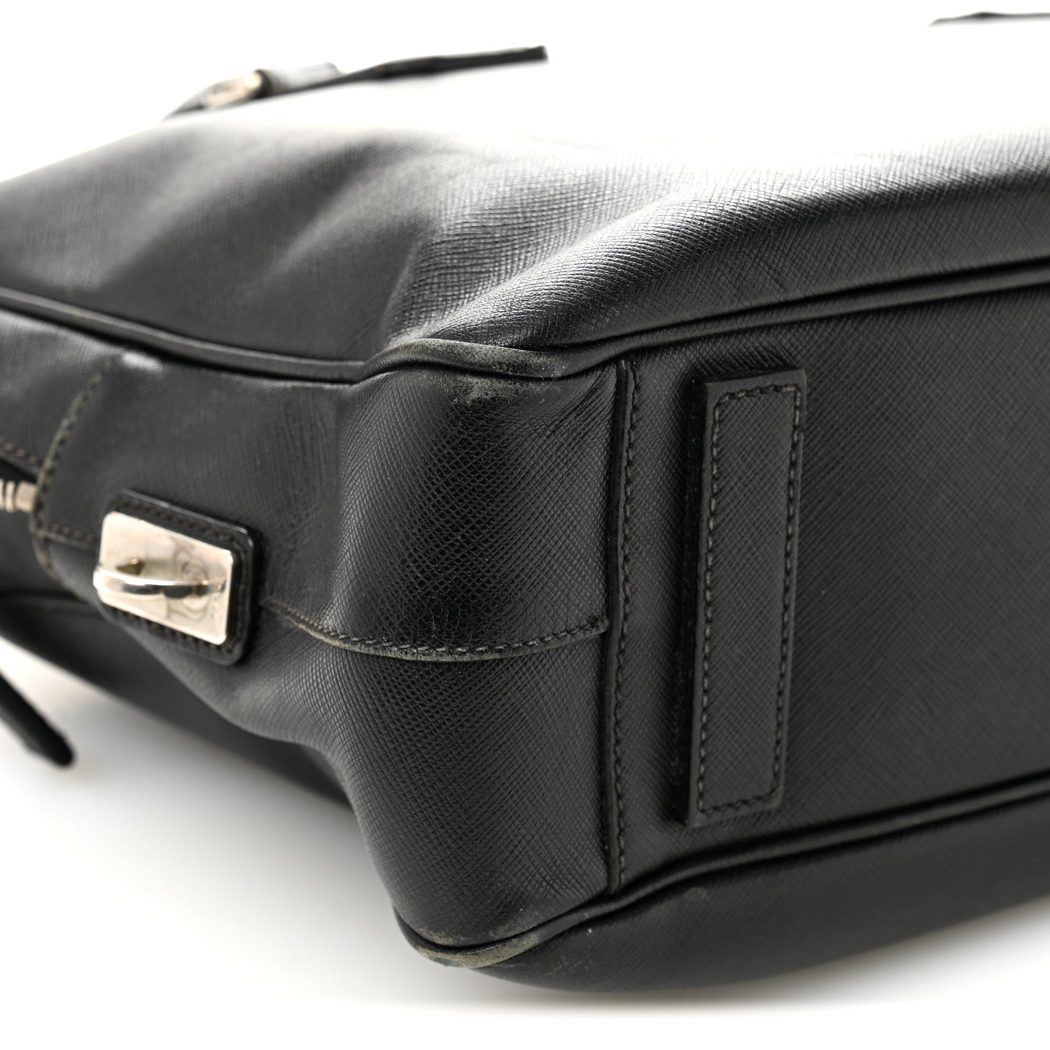 Prada Saffiano Travel Briefcase Black