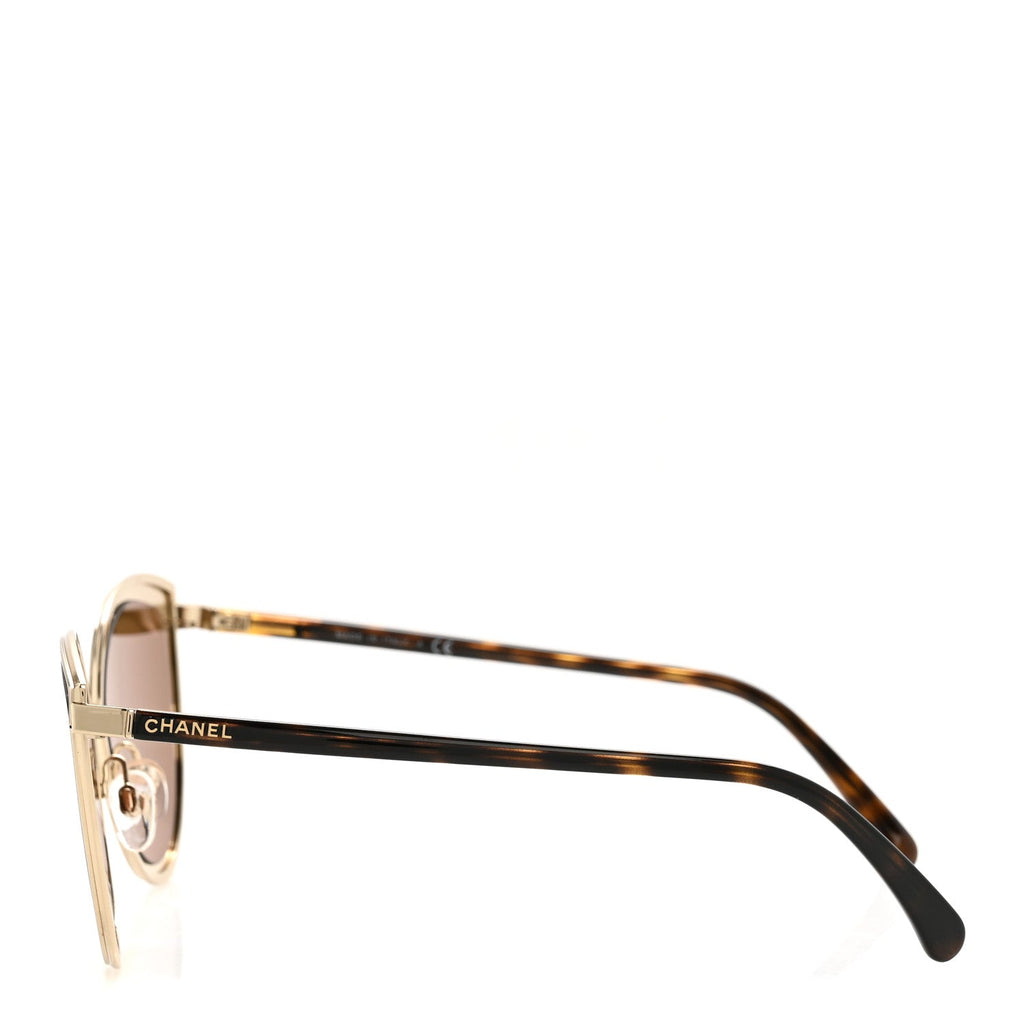 Metal Cat Eye Sunglasses 4222 Gold