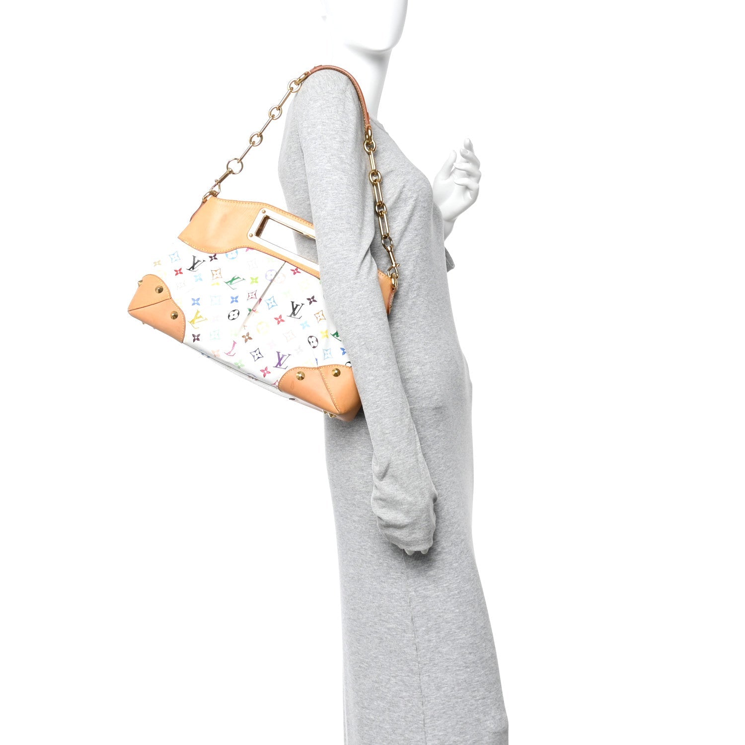 Louis Vuitton Monogram Multicolor Judy MM White