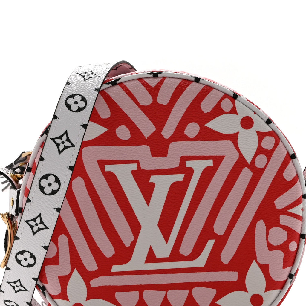 Louis Vuitton Monogram Giant Crafty Boite Chapeau Souple PM Rouge Rose Creme